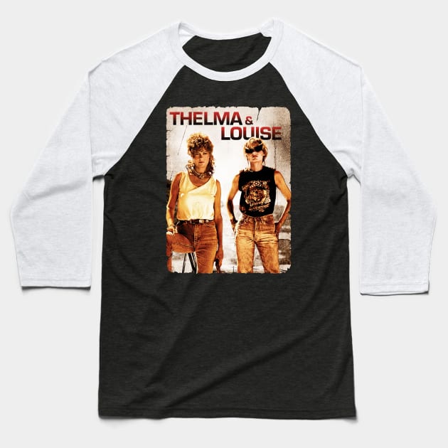 Thelma & Louise Retrocolor Baseball T-Shirt by makalahpening